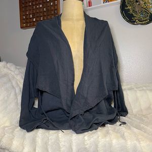 Maurices plus size 3 dark grey hooded sweater cardigan